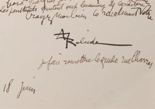 ROBIDA. Lettre autographe signée. 1895