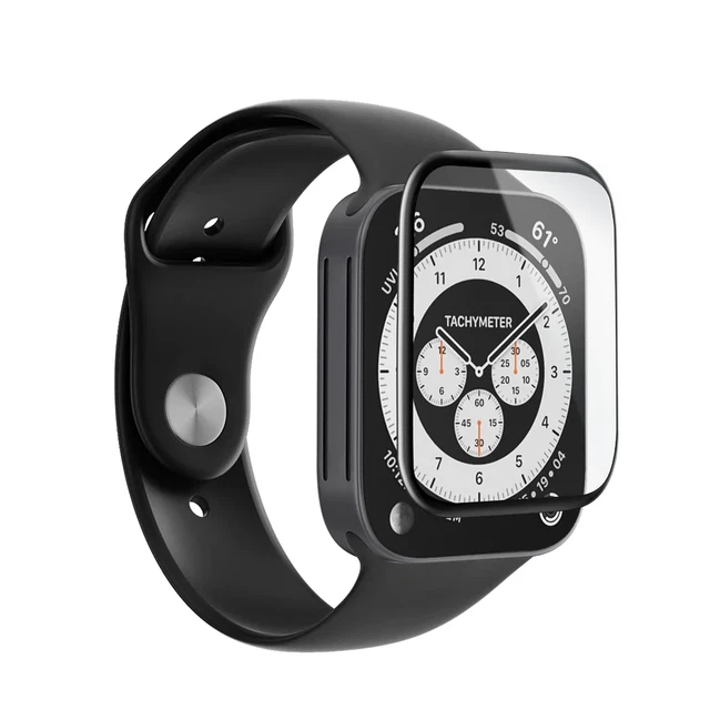 EFM FlexiGlass Screen Armour - Twin-Pack For Apple Watch Series 7/8/9 (41 mm)