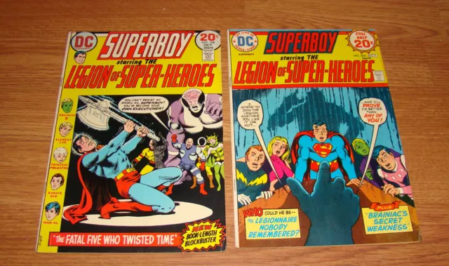 DC Comics, SUPERBOY Legion of SUPER-HEROES #198 #204 (VG/FN) October 1973, 1974