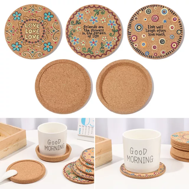 Mug Holder Anti-hot Heat Pad Cork Coasters Heat Resistant Wooden Cup Mat