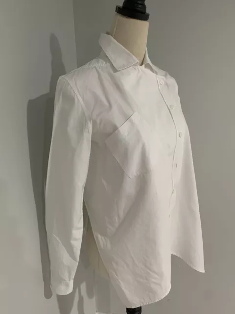 JEAN PAUL GAULTIER FEMME White Cotton Collared Formal Blouse Shirt Size 6 -40