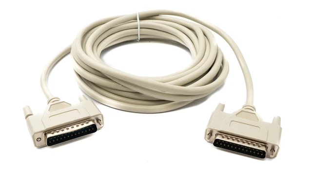 System-S D sub cable 10m 9-pin plug to bus RS232 DB9 adapter in grey