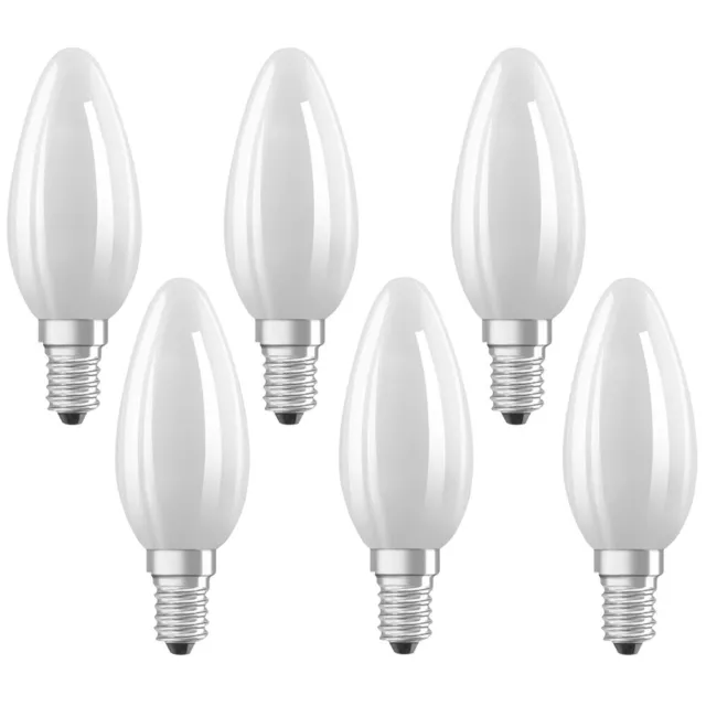 6 x Bellalux LED Filament Lampen Kerzen 2,5W = 25W E14 matt 250lm warmweiß 2700K