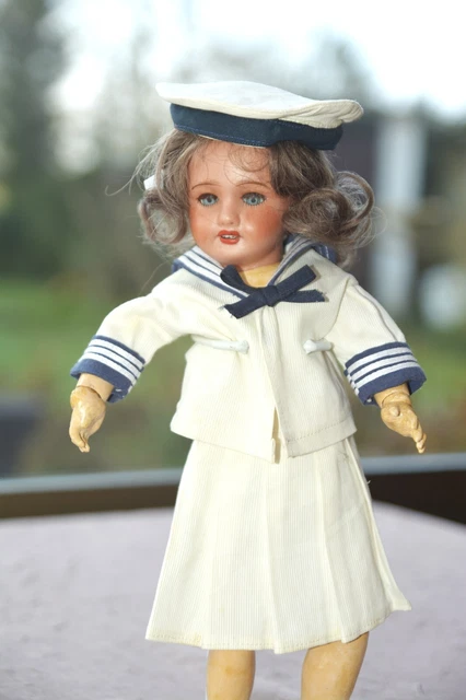 Poupée Ancienne SFBJ 301 Paris 2/0 - Porcelaine Et Composite - 25 Cm - France