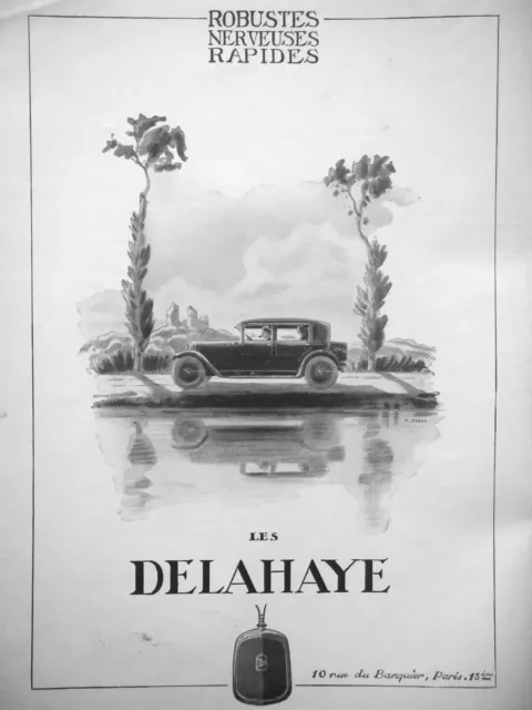 1927 Les Delahaye Robust Fast Nerves Press Advertisement - Advertising