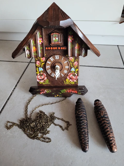 Ancienne Original forêt noire pendules de coucou avec musique moteur régula