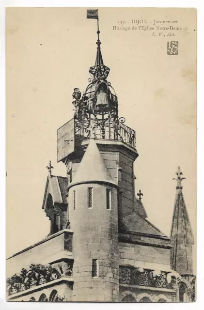CPA " DIJON - Jacquemart - Horloge de l'Eglise Notre-Dame
