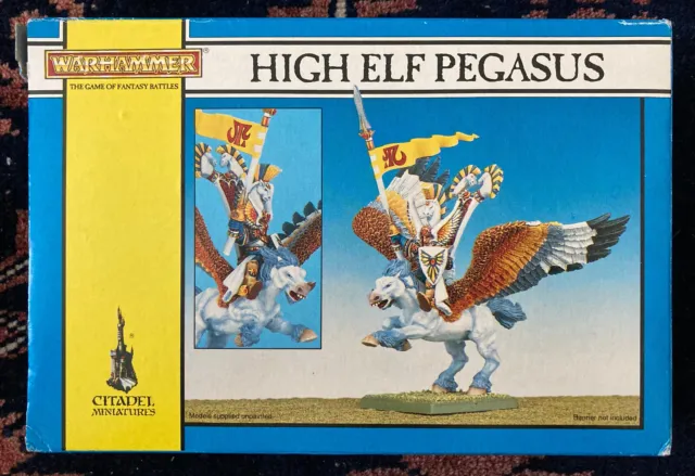 NEW High Elf Hero Riding Pegasus Elves Warhammer Fantasy Games Workshop OOP