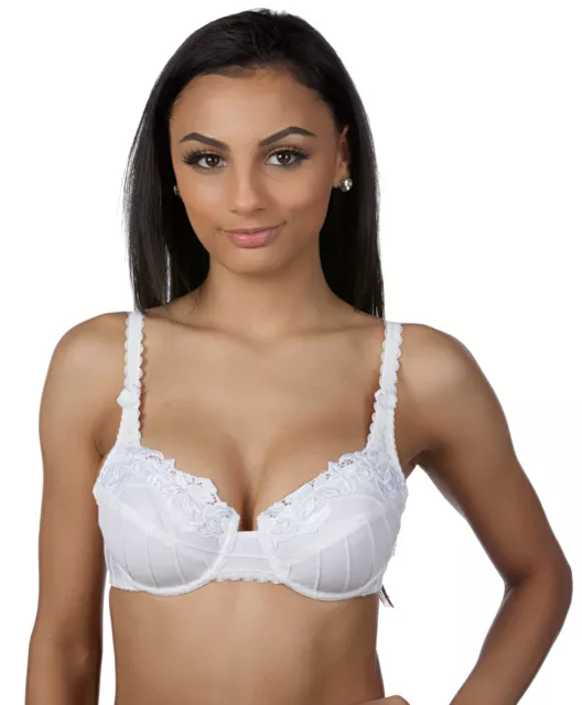BARBARA UNLINED EMBROIDERED Lace Full Cup Bra 34B £27.62 - PicClick UK