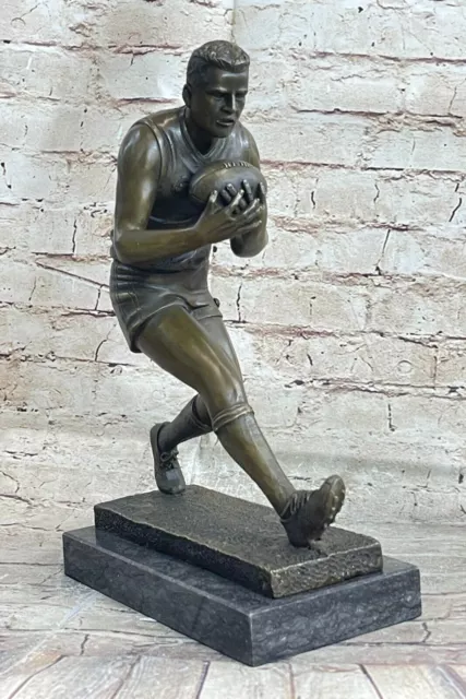 Australian Rugby Player Genuine Bronze Sculpture Statue Clearance Sale Art Decor