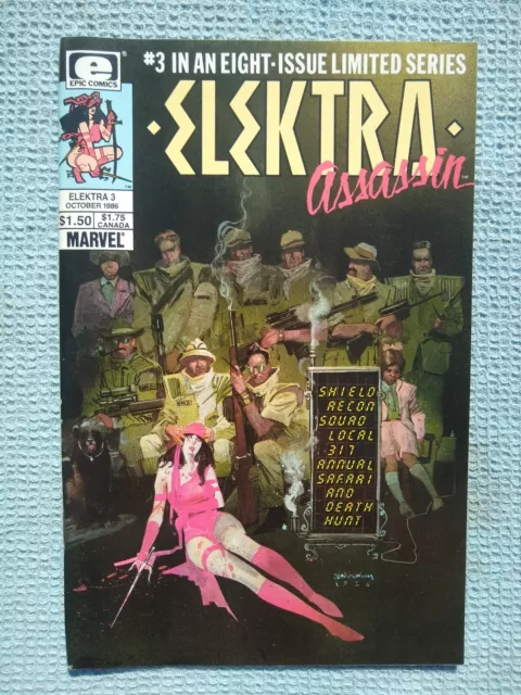 Vintage Marvel Epic Comics Elektra Assassin No. 3 1986 Limited Series Comic Book