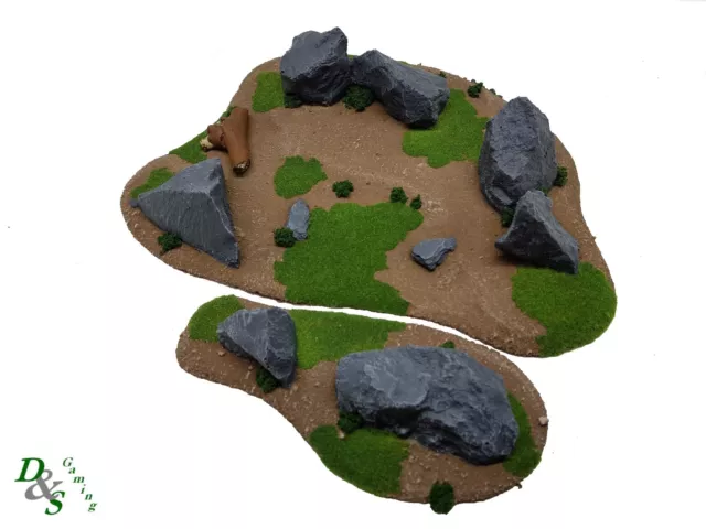 Wargames Terrain Scenery Large Resin Rocky Outcrops Bases x2 Warhammer Sigmar