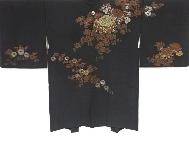 40960# Japanese Kimono / Antique Haori / Urushi / Kiku