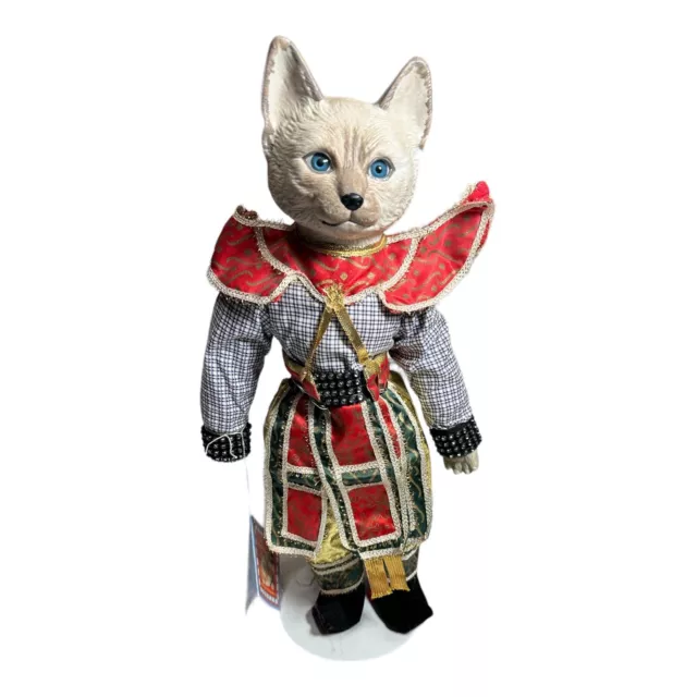 CAT DOLL PORCELAIN  HERITAGE MINT PET PERSONALITIES 14"  (1994) "King Meow"