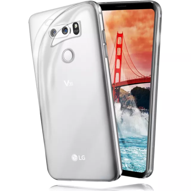 Hülle für LG V30 Schutzhülle Silikon Case Cover Handy Schutz Tasche Transparent