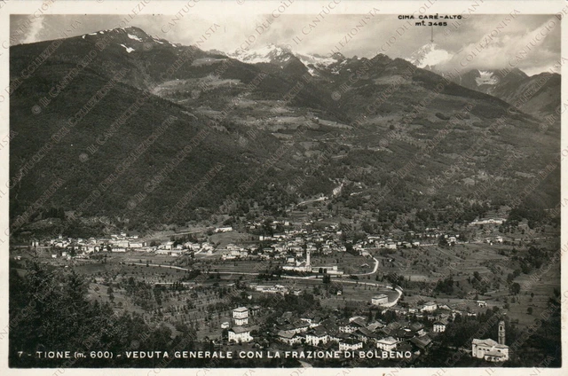 TIONE Veduta generale con la frazione di Bolbeno Cima Care-Alto Trento Cartolina