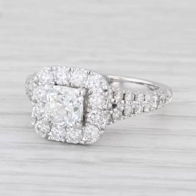 Neil Lane 2.30ctw Princess Diamond Halo Engagement Ring 14k White Gold Size 6.75