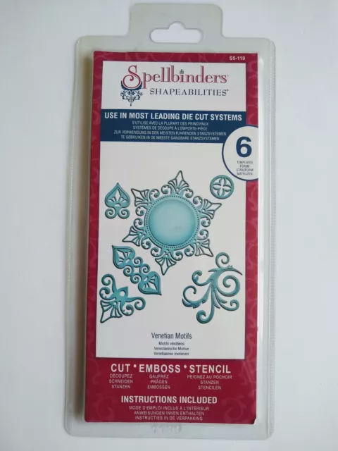 Spellbinders Shapeabilities Dies  Venetian Motifs  6 Dies Cardmaking Die Cutting