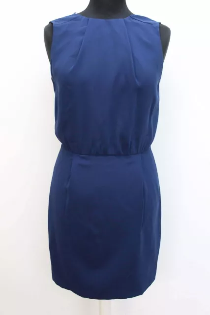 LEGERE ROBE DOUBLE Mango Couleur Et Motif Bleu Roi Beige Orange T s EUR 15 00 PicClick FR