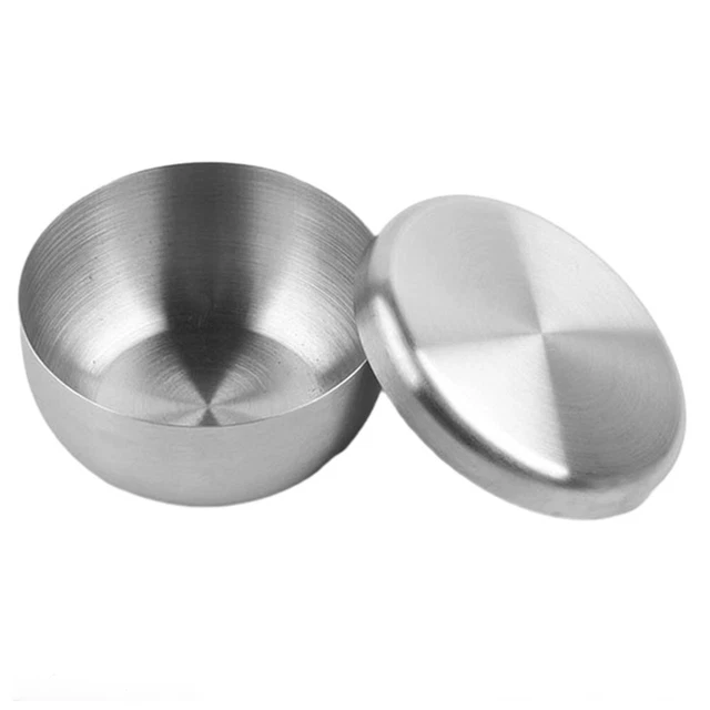 Compact Size Silver Stainless Steel Bowl Perfect for Outdoor Adventures