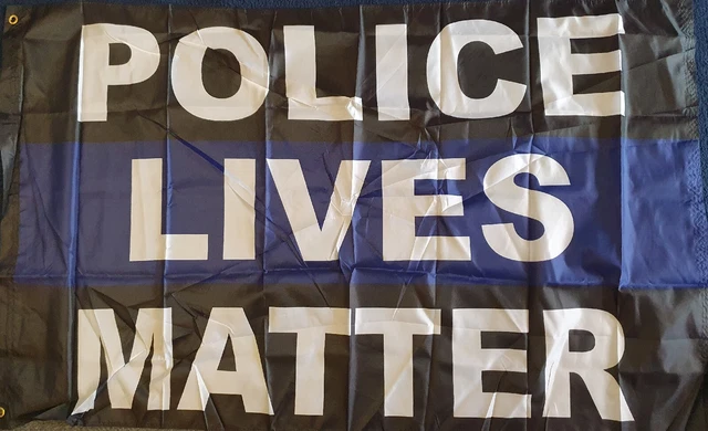 POLICE LIVES MATTER Flag 5x3 Feet Bikers Maga Militia Veterans Soldiers Patriots