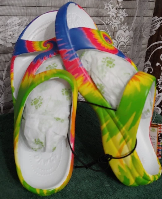 Dawgs Loudmouth Womens Z Sandal Sz 8 "Peace & Love". New Dawgs Loudmouth Womens Z Sandal Sz 8 "Peace & Love". New