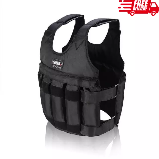 110 Lb. 50 Kg Adjustable Workout Weighted Vest Exercise Strength Training