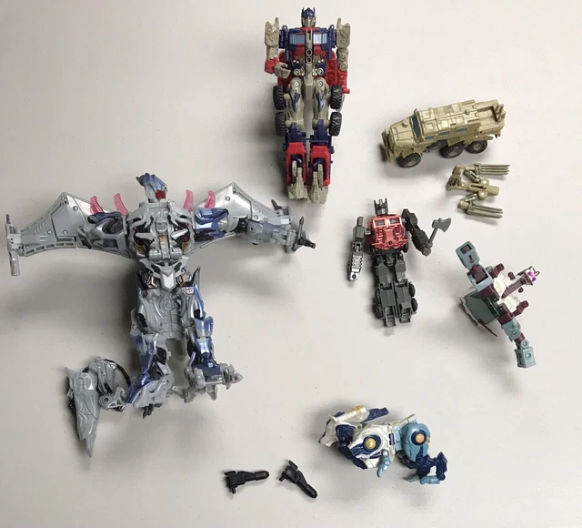 LOT OF TRANSFORMER Toy Parts Optimus Prime, Snarl Gang Wolf & More