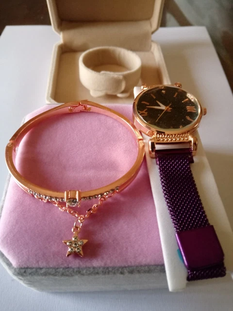 Bracciale Oro 14 Kt Con Brillante In Ametrino, Orologio Donna, Pratica custodia
