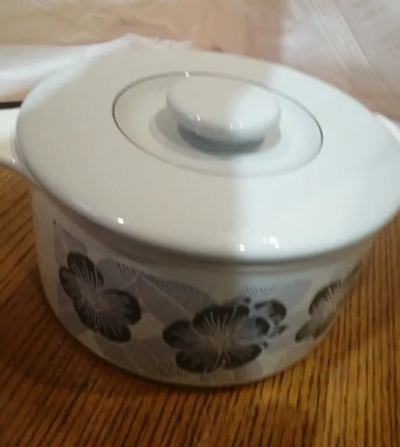 HORNSEA "HARMONY" OVEN TO TABLEWARE FLORAL COOK POT 19cm W x 9cm D Discontinued