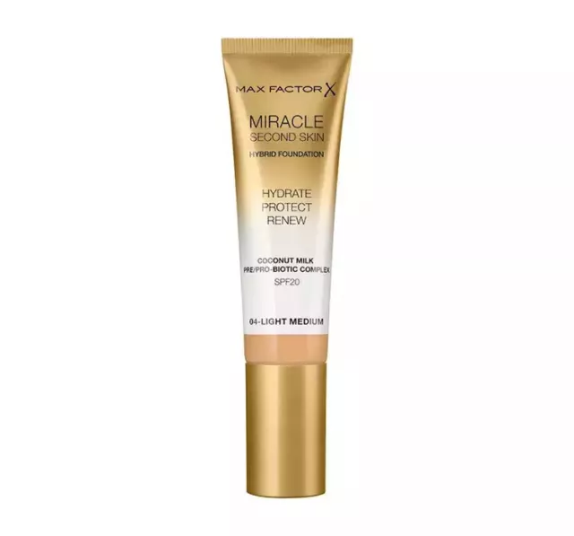 Max Factor Miracle Second Skin Foundation 04 Light Medium 30Ml