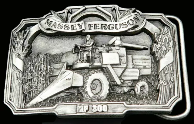 Massey Ferguson MF 300 Combine Farming Agriculture Vintage Belt Buckle