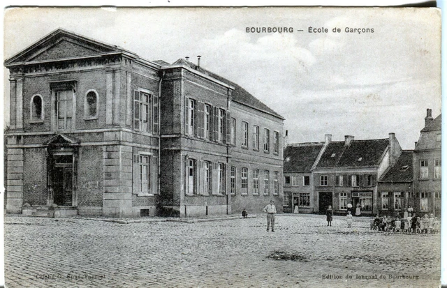 France Bourbourg - Ecole de Garsons Boys School old Journal published postcard