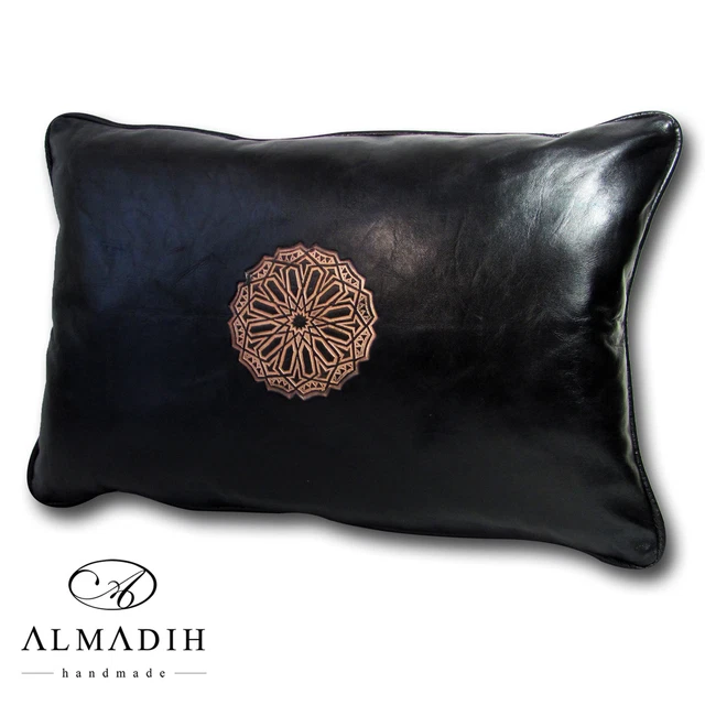 2 X SOFAKISSEN 50x40 Cm Dekokissen Zierkissen Kissen Echt Leder Nappaleder Moos EUR 99,99 - DE