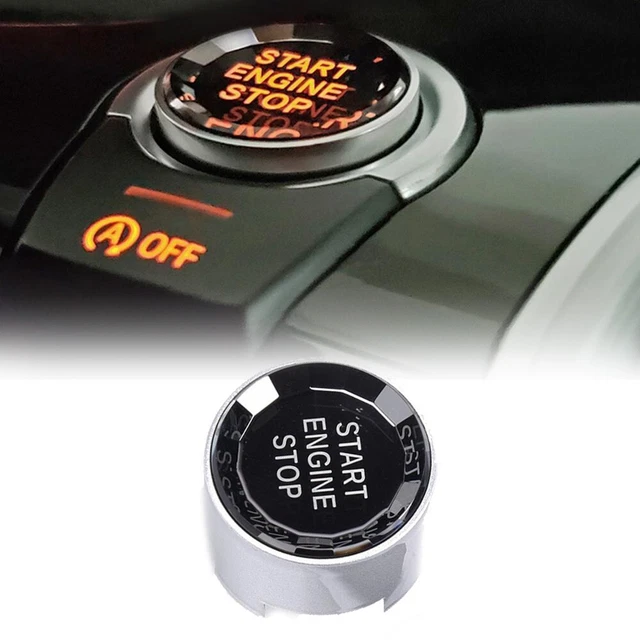 Black Crystal Start/Stop Button Trim Cover For BMW 1/2/3/4/5/6/7/X Series (Multiple Models 2010-2021) - View #4