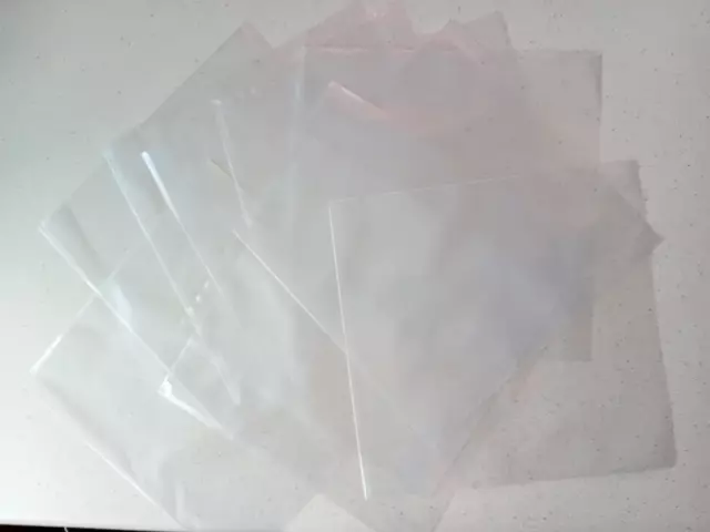 10 x 7" inch Vinyl Single Plastic Polythene Record Sleeve Cover 250G Standard