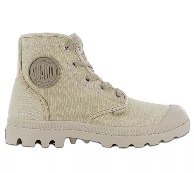 Palladium pampa Hi (W) Donna Boots Tela Beige 92352-238-M Scarpe Stivali Vegan