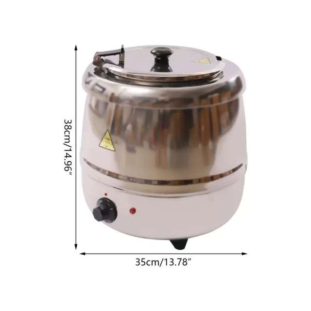 NEW Commercial Soup Kettle 10L Electric Countertop Food Warmer Catering Buffet