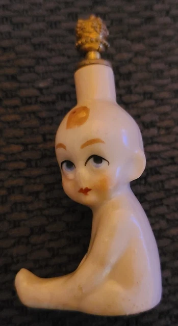German Kewpie Perfume Bottle With Stopper German Kewpie Perfume Bottle With Stopper