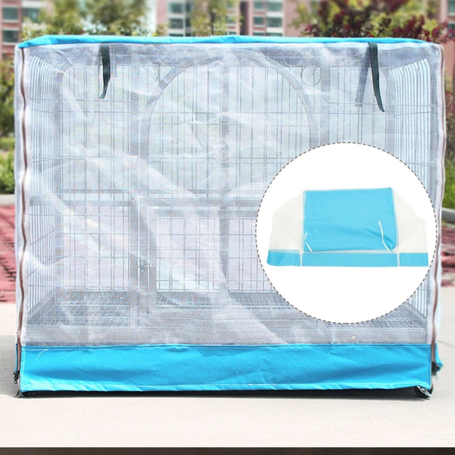 Copertura Per Gabbia Cani 122 Cm - Poliestere Oxford 600D Con PVC, 2 Porte Scorrevoli, Rete Traspirante, Lavabile