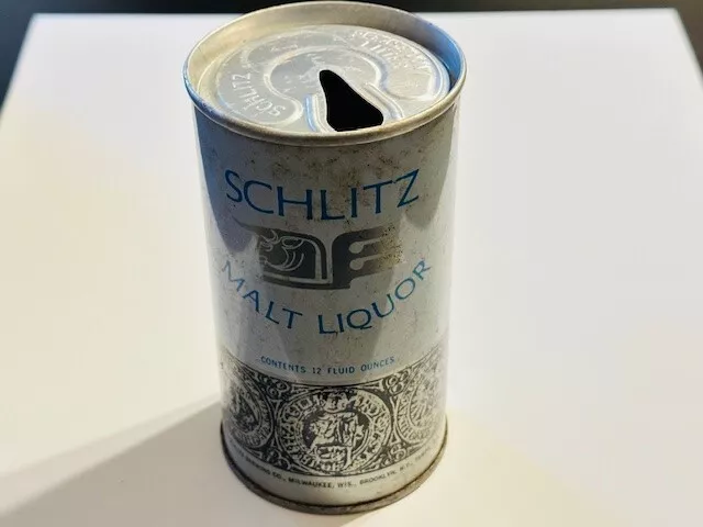 Beer Can - 1971 Schlitz Malt Liquor ( Top Opened, Steel )