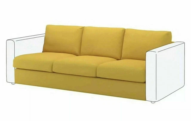 Housse De Canapé Sur Mesure – Compatible IKEA Ektorp 2+2 Places – Gris Foncé – Neuve