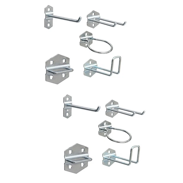2 Set/5PCS Ganci Per Scaffali Gancio Porta Attrezzi Appendiabiti Metallo