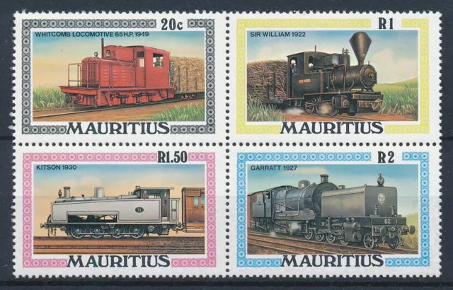 [BIN13259] Mauritius - Trains - good set of stamps very fine MNH