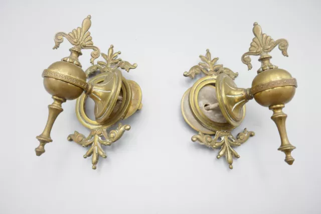 Antique Pair French Furniture Fittings Old Clock Mirror Etc Lovely Datail 1880s