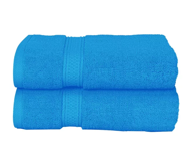 New Pack of 2 Large Bath Sheets 100% Egyptian Cotton Towels (80 x 140cm) 600 GSM