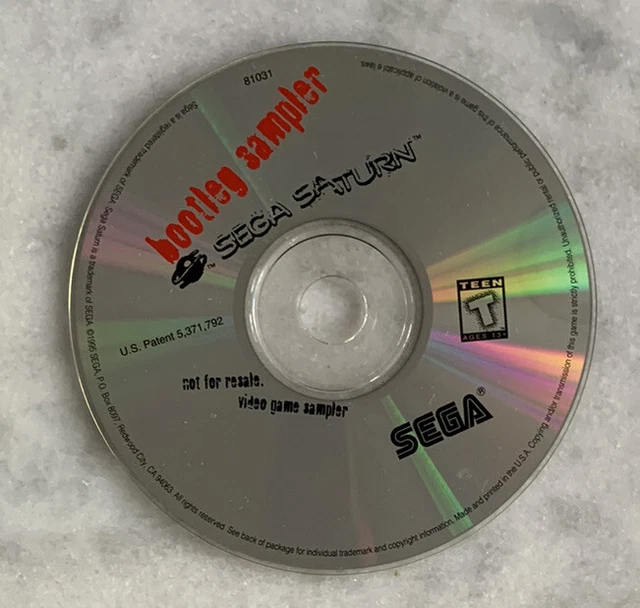 SEGA SATURN BOOTLEG Sampler, Disc Only, Authentic, Tested, 4 Game ...