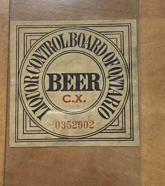 Canada, Liquor Control Board of Ontario, Beer Label/Stamp