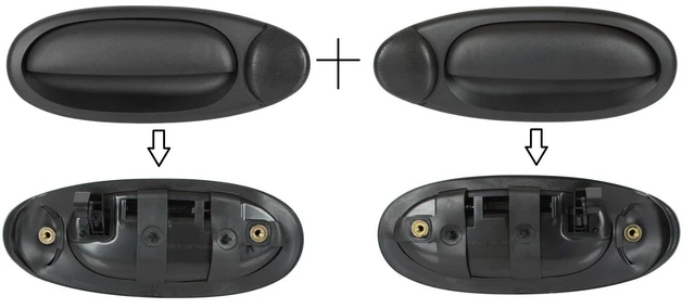 2x POIGNEE DE PORTE EXTERNE AVANT DROITE + GAUCHE Fiat Multipla 1999-2010 /