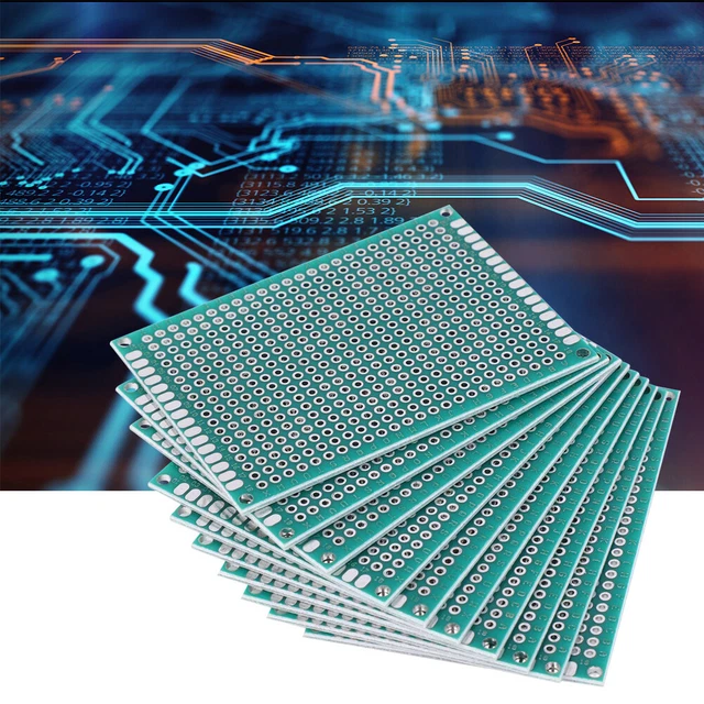 10pcs 5x7cm Double Side PCB Tinned Printed Circuit Board Breadboard JFF